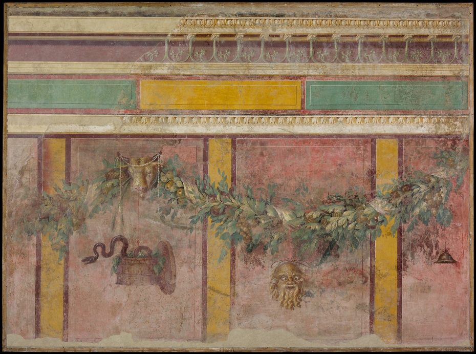 Wall painting from the west wall of Room L of the Villa of P. Fannius Synistor at Boscoreale