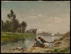 Washerwomen by Émile Lambinet