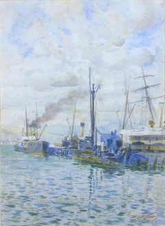 Wellington Harbour by Francis Edward Nairn