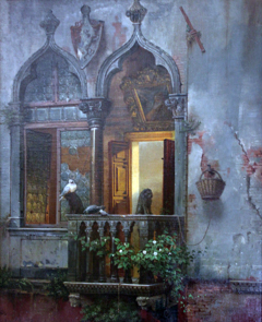 Window of a Venetian Palace by Friedrich Nerly