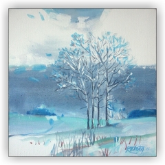 Winter Landscape by Rudolf Rabatin