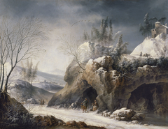 Winter Landscape with a Paseant Family