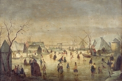 Winter Landscape with Skaters by Anonymous