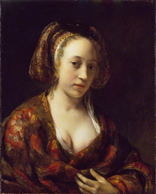 Young Woman in a Brocade Gown