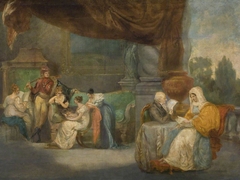 A Conversation Piece, with Robert, 1st Marquess of Londonderry (1739-1821), his Second Wife, Frances (1750-1833), their Son Charles William (1778-1854), and her Four Younger Daughters, Selina, Matilda by Thomas Robinson