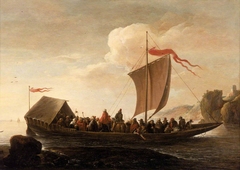 A Ferry Boat on a Calm Sea by Pieter de Bloot