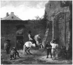 A Horseman in the Inn-Yard by Philips Wouwerman