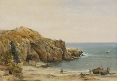 A Mediterranean beach scene by Edward William Cooke