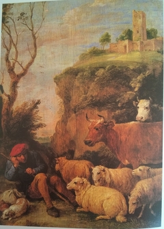 A Shepherd Daydreaming with his Flock