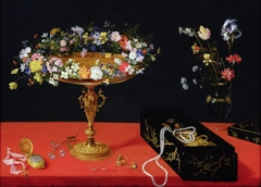A Still Life of a Tazza with Flowers