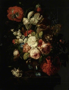 A vase of flowers by Jan van Huysum
