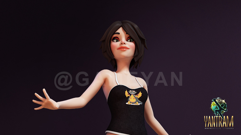 Abby – Beautiful Cute Cartoon Girl Character by GameYan Animation Production Companies California, USA