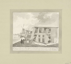 Afbeelding van de oostzijde van de ingestorte Muiderpoort te Amsterdam, 1769 by Hendrik Tavenier