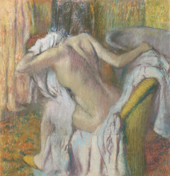 After the Bath, Woman drying herself by Edgar Degas