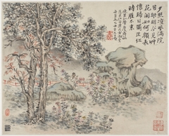 Album of Landscapes, Plants, Figures and Animals: Man in Landscape by Fang Shishu