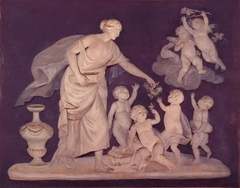 Allegorical Representation of a Woman Handing out Grapes on Putti by Piat Sauvage