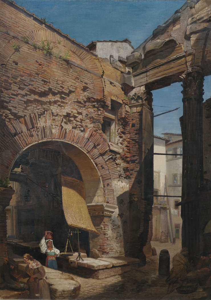 Arch in the Portico of Octavia in Rome