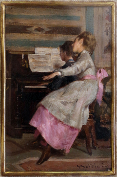 At the piano by Giovanni Boldini