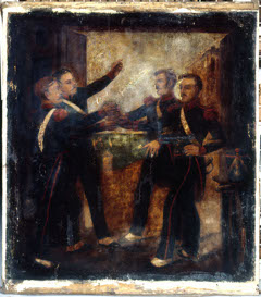 Aux quatre sergents de La Rochelle. Enseigne d'aubergiste. 3, boulevard Beaumarchais, 4ème arrondissement, Paris by Unknown Artist