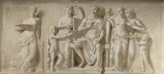 Bacchus enthroned served by Boys with Attendant Bacchantes by George Barret