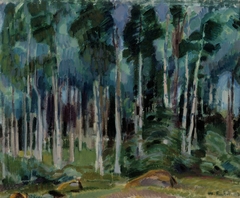 Birches in Vääksy by Magnus Enckell