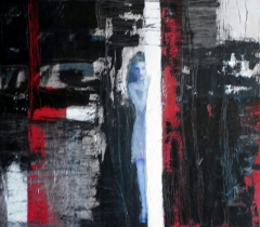 Black, Red and Silver, year 2011, cm. 80 x 100 by Anna Zygmunt