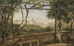 Blick von der Villa Malta auf den Quirinal by Johann Georg von Dillis