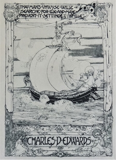 Bookplate for Charles D. Edwards by Jessie Marion King