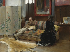 Bouderie (Gustave Courtois in his Studio)