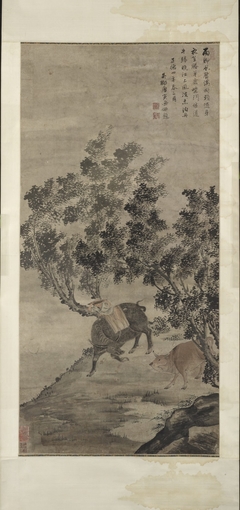 Boy on Water Buffalo, in Ming style