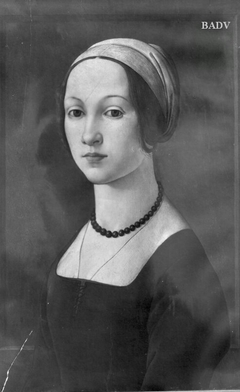 Brustbild eines jungen Mädchens mit Kopftuch