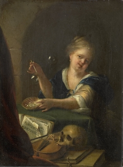 Bubble-blowing Girl with a Vanitas Still Life