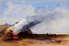 Burning of an Old Boat by Francis Danby