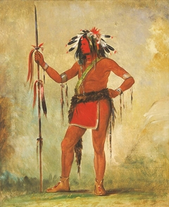 Cáh-be-múb-bee, He Who Sits Everywhere, a Brave by George Catlin