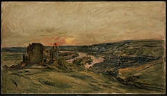 Château-Gaillard at Sunset by Charles-François Daubigny