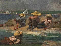 Children on the beach by Winslow Homer