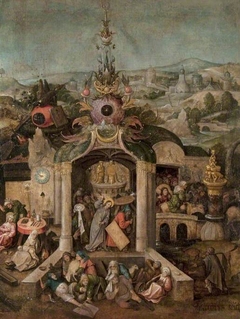 Christ driving the money-changers from the Temple by Follower of Hieronymus Bosch