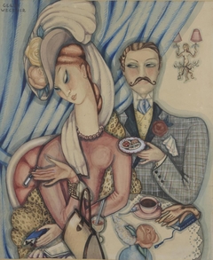 Couple au cafe by Gerda Wegener