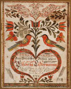 Cover for a Book of Copy Models (Vorschriften-Büchlein) by Johann Adam Eyer