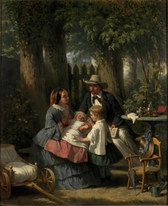 David van der Kellen (1827-1895), Anna Wilhelmina van der Kellen (1829-1885) and their children Anna Catharina (1852-?) and Henriette Frederika (1854-?)