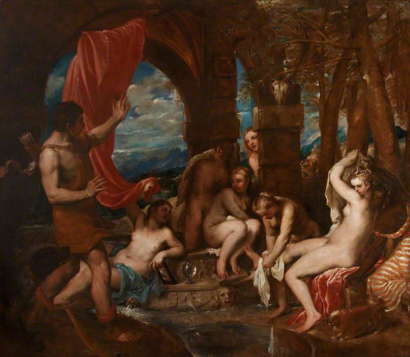 Diana and her Nymphs discovered by Actaeon (after Titian)