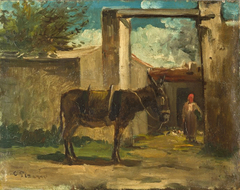 Donkey in Front of a Farm, Montmorency