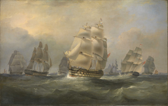 East Indiamen in the China Seas by Edward Duncan
