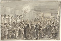 Een revolutionaire vergadering te Delft in 1795