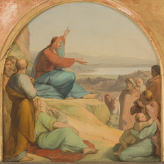 Esquisse pour l'église Sainte-Elisabeth : Le Sermon sur la montagne by Nicolas-Auguste Hesse