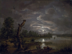 Esrom Lake in Moonlight