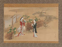 "Evening Faces" (Yūgao) chapter from The Tale of Genji (Genji monogatari) by Kawamata Tsunemasa