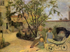 Figures in a Garden by Paul Gauguin