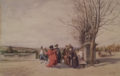 Figures on a Terrace by Ferdinand Heilbuth