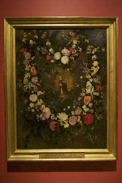 Flower garland around St. Ignatius of Loyola by Daniel Seghers